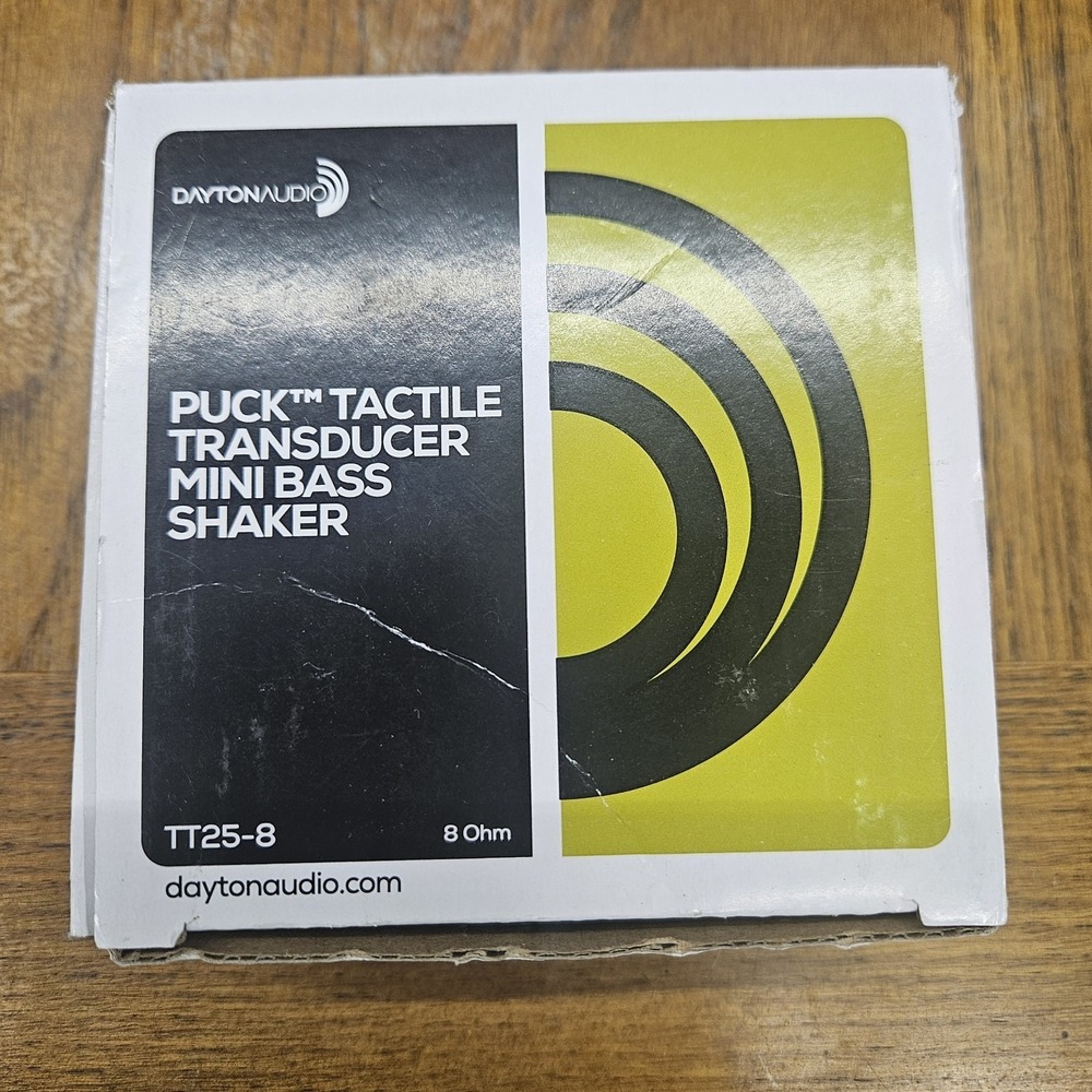 Dayton Audio TT25-8 PUCK Tactile Transducer Mini Bass Shaker 8 Ohm New Open Box